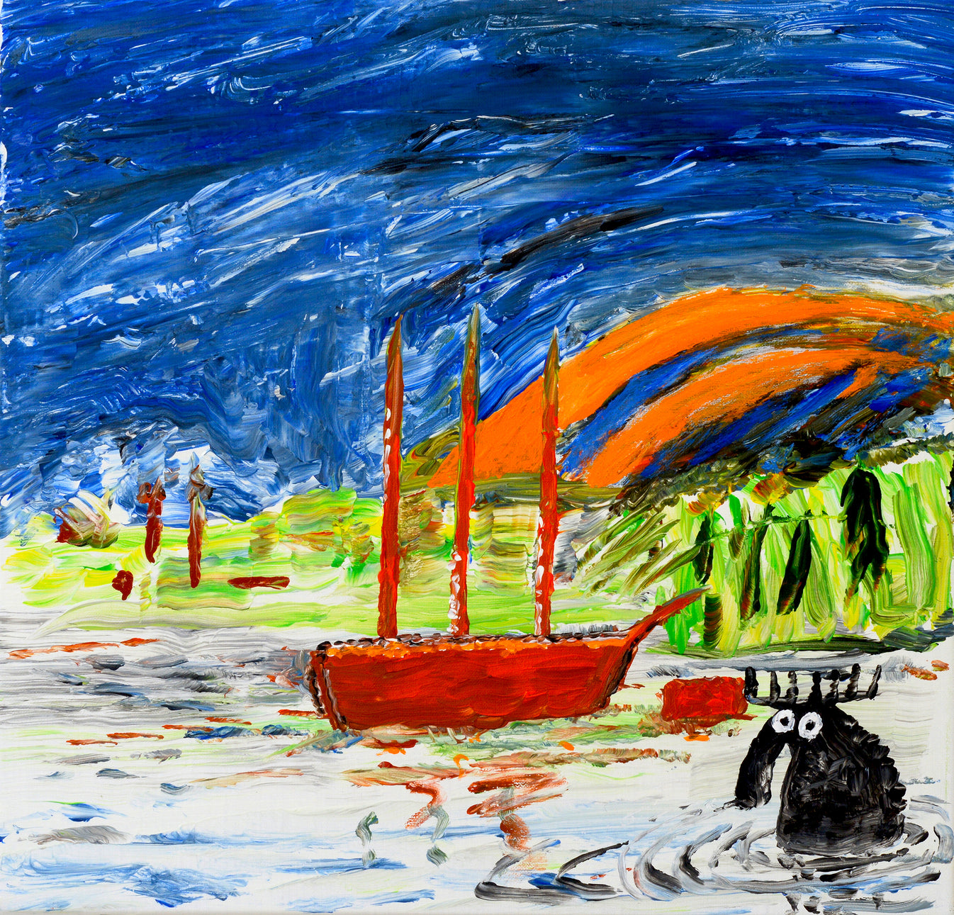 Carl Johan De Geer - Tremastare - After Carl Kylberg – Galleri Helle ...